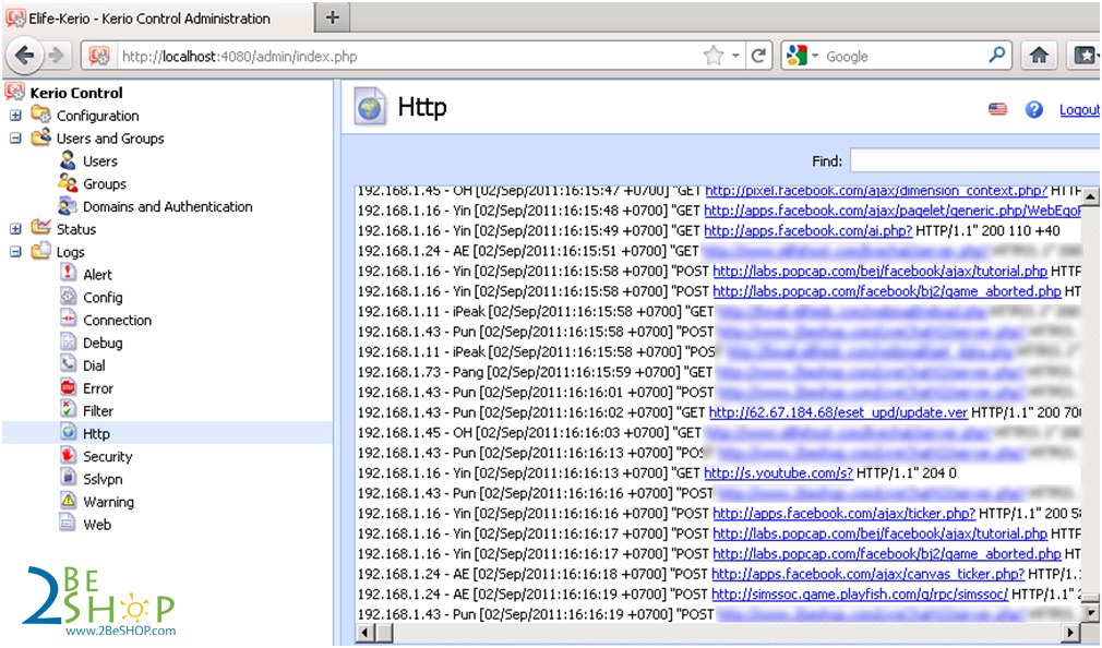 ตรวจสอบพฤติกรรมการใช้งาน Internet ของแต่ละคน