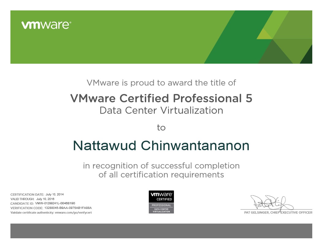 VMware Certified Professional 5