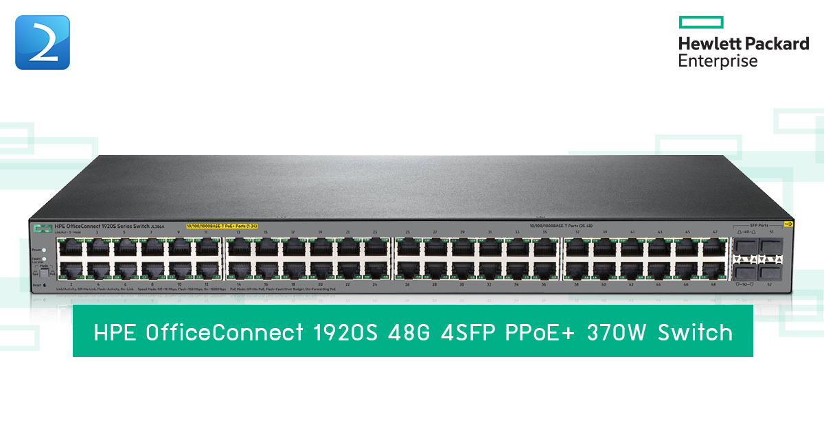 JL386A] ขาย HPE OfficeConnect 1920S 48G 4SFP PPoE+ 370W Switch  ราคาถูกกว่าทุกที่